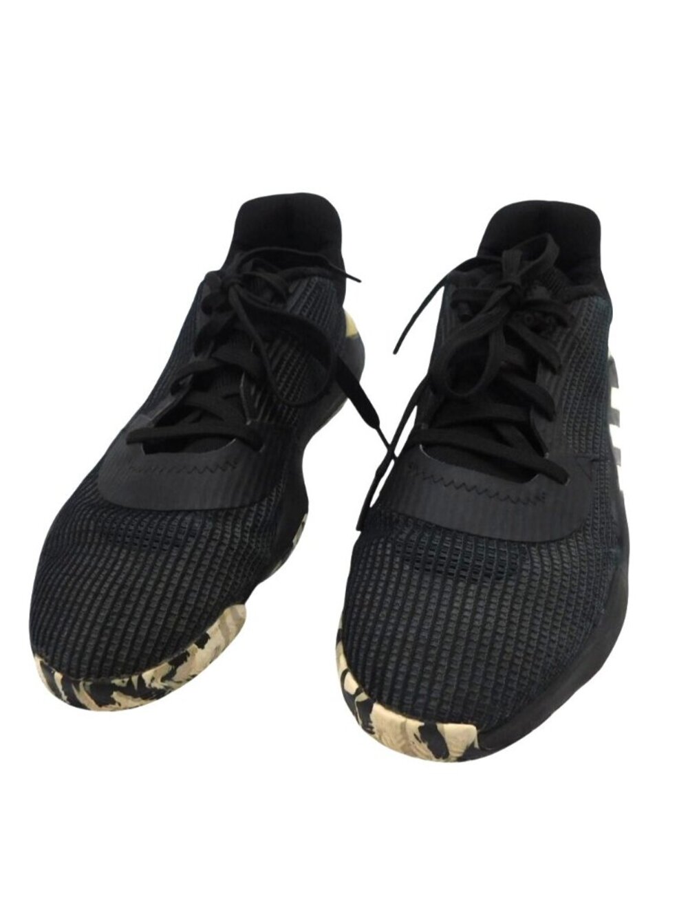 Adidas Mens Pro Bounce Basketball Shoes Black Gold Size 10  Camouflage Sole